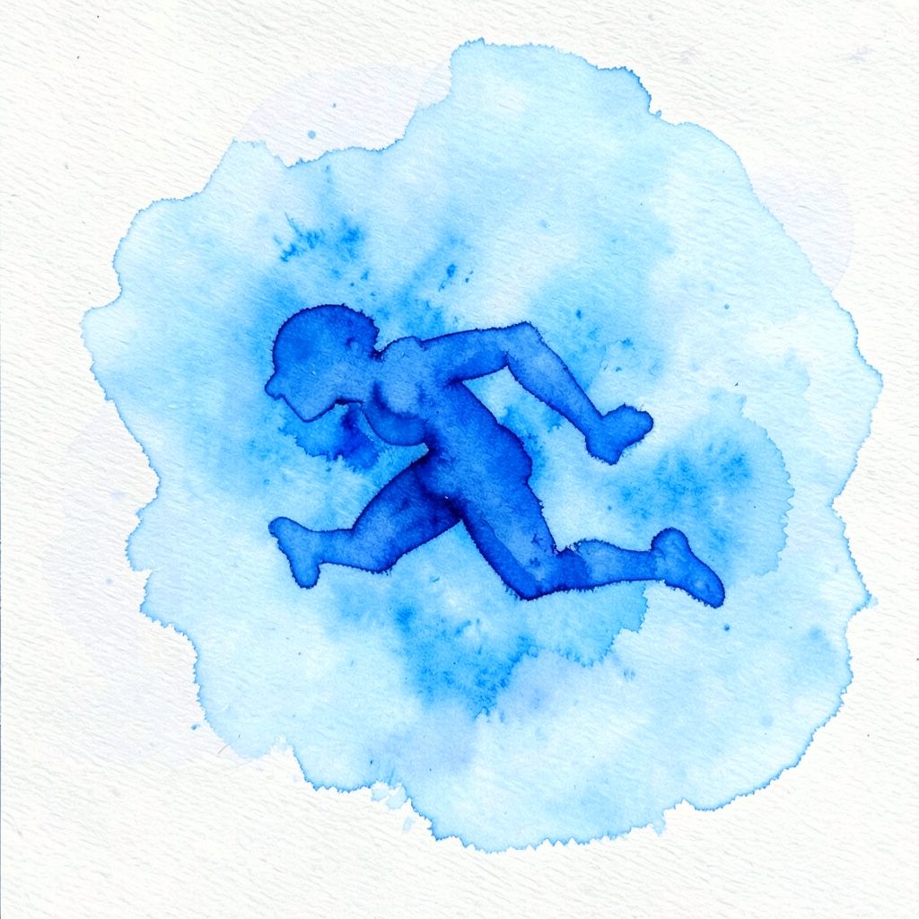 Icona de sobre de correu en blau clar sobre fons blau pàl·lid