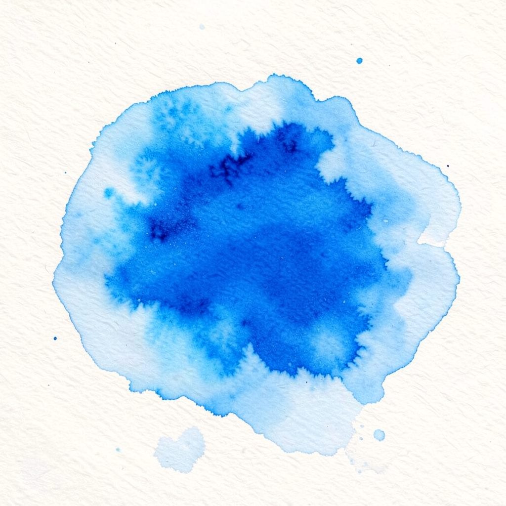Paisatge pintat suaument amb aus aquàtiques sobre aiguamolls en tons blau i verd